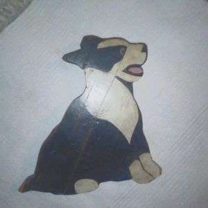 COPY - Antique wooden dog wall hanging